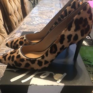 Leopard calf hair pumps size 6.5. Only worn once.